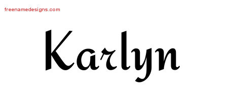 Calligraphic Stylish Name Tattoo Designs Karlyn Download Free
