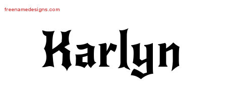 Gothic Name Tattoo Designs Karlyn Free Graphic