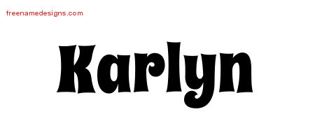 Groovy Name Tattoo Designs Karlyn Free Lettering