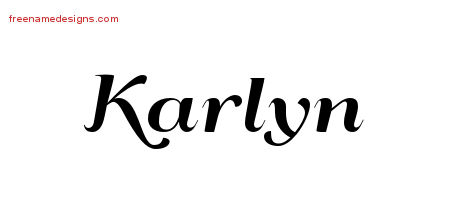 Art Deco Name Tattoo Designs Karlyn Printable