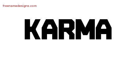 Titling Name Tattoo Designs Karma Free Printout