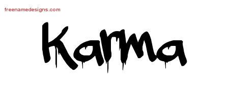 Graffiti Name Tattoo Designs Karma Free Lettering