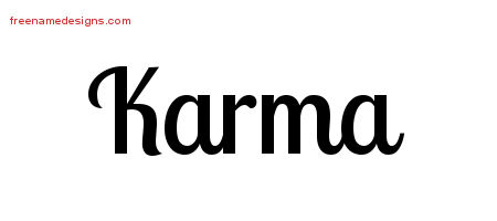 Handwritten Name Tattoo Designs Karma Free Download