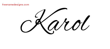 Cursive Name Tattoo Designs Karol Download Free