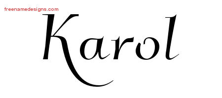Elegant Name Tattoo Designs Karol Free Graphic