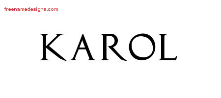 Regal Victorian Name Tattoo Designs Karol Graphic Download