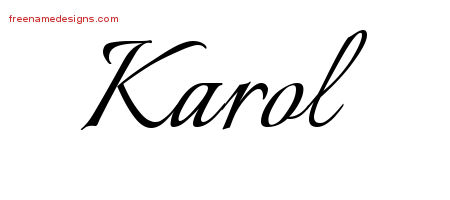 Calligraphic Name Tattoo Designs Karol Download Free