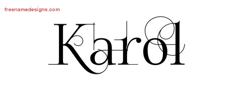 Decorated Name Tattoo Designs Karol Free