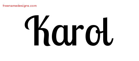 Handwritten Name Tattoo Designs Karol Free Download