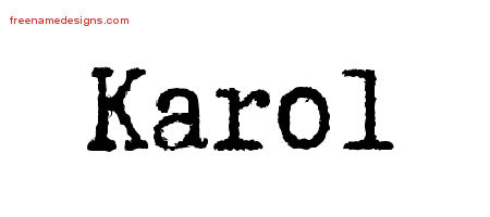 Typewriter Name Tattoo Designs Karol Free Download