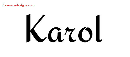 Calligraphic Stylish Name Tattoo Designs Karol Download Free