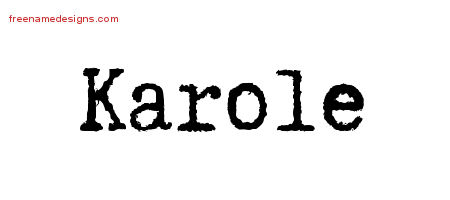Typewriter Name Tattoo Designs Karole Free Download