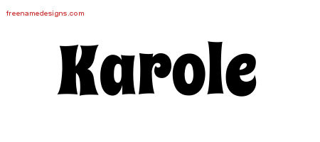 Groovy Name Tattoo Designs Karole Free Lettering