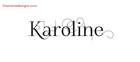 Decorated Name Tattoo Designs Karoline Free