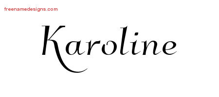Elegant Name Tattoo Designs Karoline Free Graphic