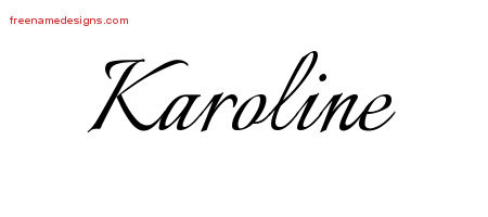 Calligraphic Name Tattoo Designs Karoline Download Free