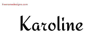 Calligraphic Stylish Name Tattoo Designs Karoline Download Free