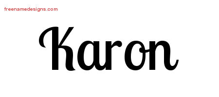 Handwritten Name Tattoo Designs Karon Free Download