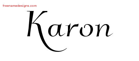 Elegant Name Tattoo Designs Karon Free Graphic