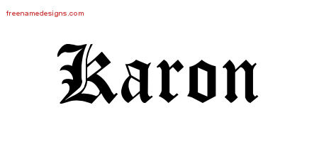 Blackletter Name Tattoo Designs Karon Graphic Download