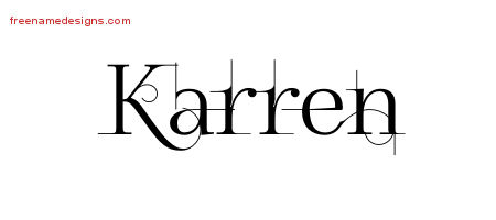 Decorated Name Tattoo Designs Karren Free