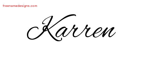 Cursive Name Tattoo Designs Karren Download Free