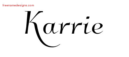 Elegant Name Tattoo Designs Karrie Free Graphic
