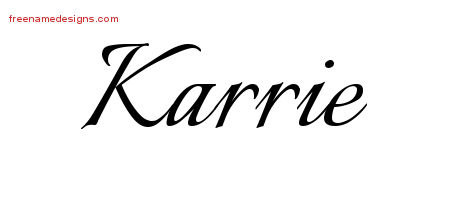 Calligraphic Name Tattoo Designs Karrie Download Free