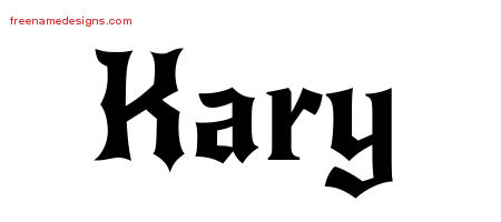 Gothic Name Tattoo Designs Kary Free Graphic