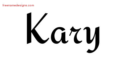 Calligraphic Stylish Name Tattoo Designs Kary Download Free
