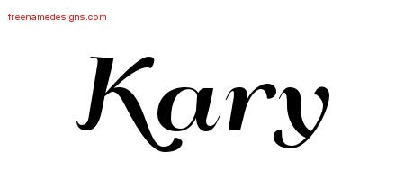 Art Deco Name Tattoo Designs Kary Printable