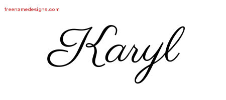 Classic Name Tattoo Designs Karyl Graphic Download