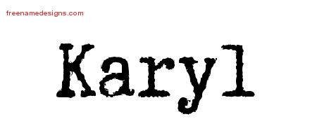 Typewriter Name Tattoo Designs Karyl Free Download