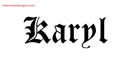 Blackletter Name Tattoo Designs Karyl Graphic Download