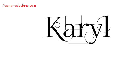 Decorated Name Tattoo Designs Karyl Free