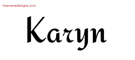 Calligraphic Stylish Name Tattoo Designs Karyn Download Free