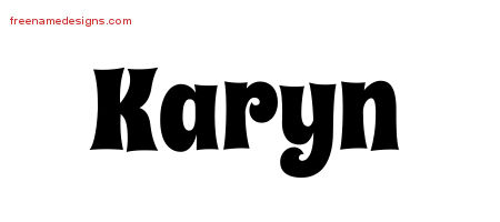 Groovy Name Tattoo Designs Karyn Free Lettering