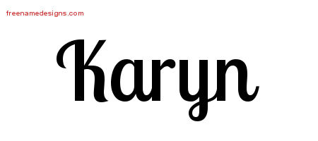 Handwritten Name Tattoo Designs Karyn Free Download