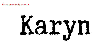 Typewriter Name Tattoo Designs Karyn Free Download