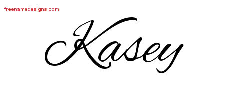 Cursive Name Tattoo Designs Kasey Free Graphic