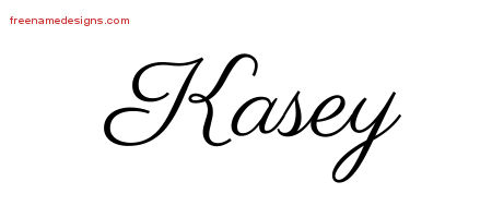 Classic Name Tattoo Designs Kasey Graphic Download