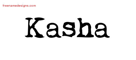Vintage Writer Name Tattoo Designs Kasha Free Lettering