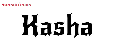 Gothic Name Tattoo Designs Kasha Free Graphic