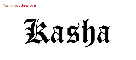 Blackletter Name Tattoo Designs Kasha Graphic Download