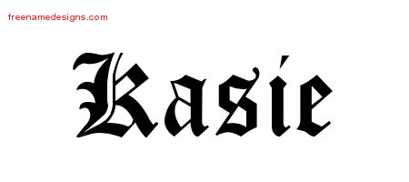 Blackletter Name Tattoo Designs Kasie Graphic Download
