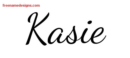 Lively Script Name Tattoo Designs Kasie Free Printout
