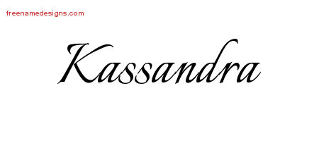 Calligraphic Name Tattoo Designs Kassandra Download Free