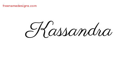 Classic Name Tattoo Designs Kassandra Graphic Download