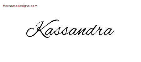 Cursive Name Tattoo Designs Kassandra Download Free
