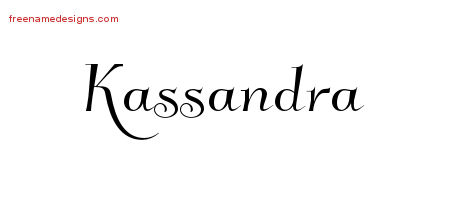Elegant Name Tattoo Designs Kassandra Free Graphic